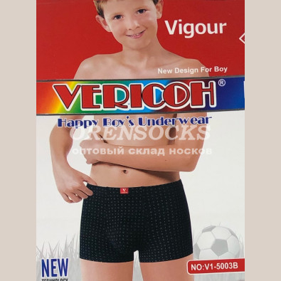 VERICOH ПОДРОСТКОВЫЕ ТРУСЫ БОКСЕРЫ НА МАЛЬЧИКА ХЛОПОК 70%, В УПАКОВКЕ 8 ШТ. НА ВОЗРАСТ 6-8,8-10,10-12,12-14 ЛЕТ ПО 2 ШТ. НА КАЖДЫЙ РАЗМЕР 5003B
