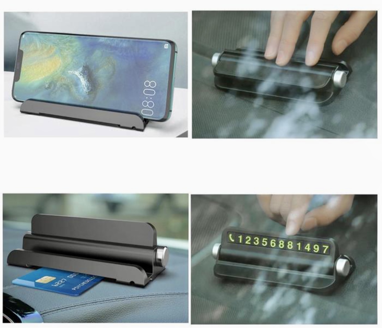 Парковочная табличка для номера телефона люминесцентная