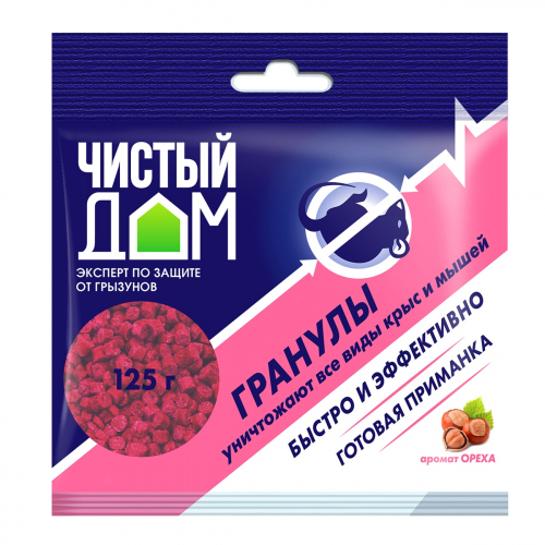 Гранулы Чистый дом орех 125 г (50 шт)