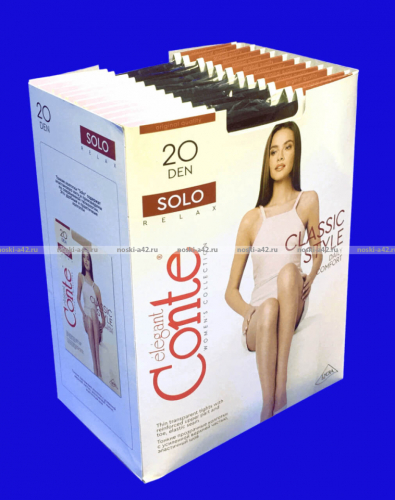 Капроновые колготки женские Conte SOLO 20 черные