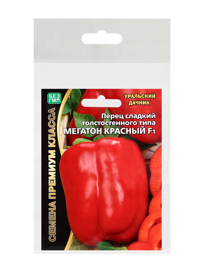 Семена Перец сладкий «Мегатон Красный», F1, 5 шт., «Мой выбор»