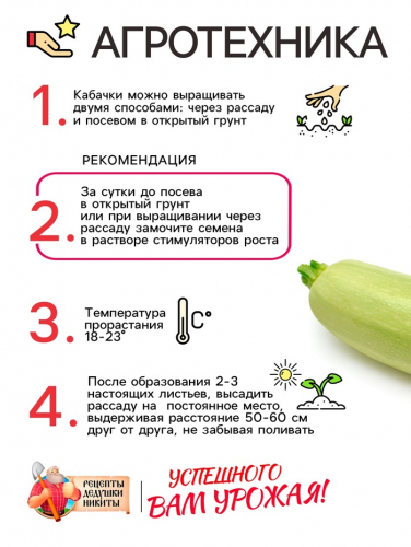 Семена Кабачок белоплодный 