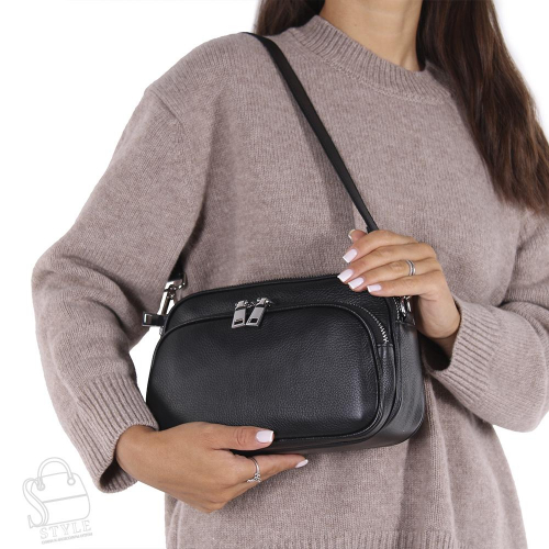 Сумка женская кожаная 8545VG black Vitelli Grassi