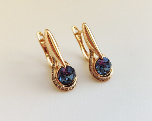 Серьги с кристаллами Swarovski