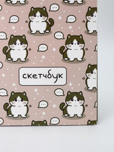 Скетчбук Аниме «Many cute cat», 14х20 см,  плотность 100 гр