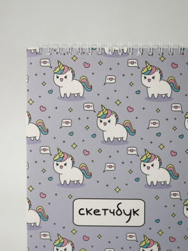 Скетчбук Аниме «Many unicorn», 14х20 см,  плотность 100 гр