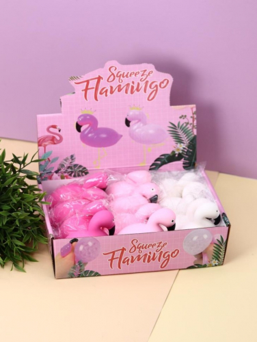 Мялка - антистресс «Squeeze flamingo», pink