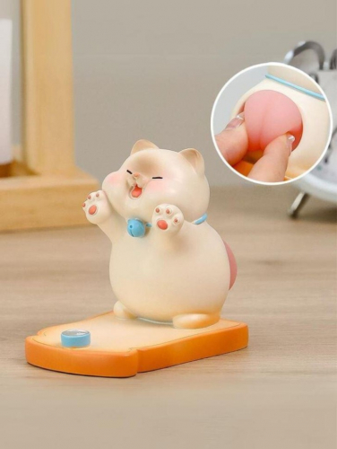 Подставка под телефон/планшет «Sleepy cat», white
