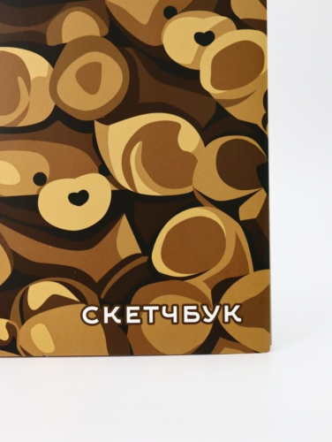 Скетчбук «Bear», 14х20 см,  плотность 100 гр