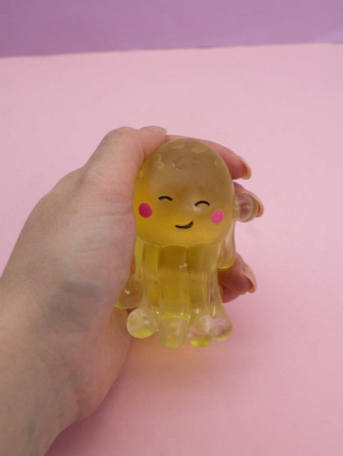 Мялка - антистресс «Cute octopus», yellow