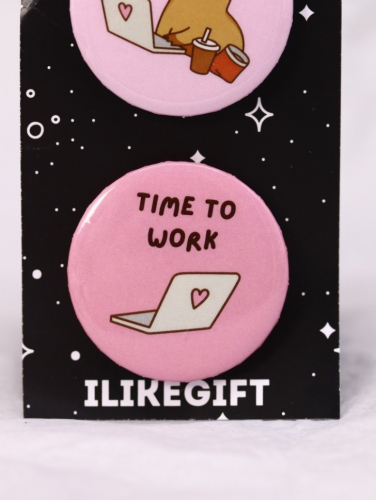 Набор значков 3 шт. iLikeGift «Capybara works»