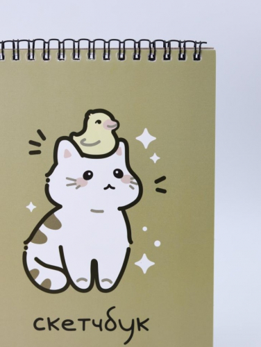 Скетчбук Аниме «Cat duck», 14х20 см,  плотность 100 гр