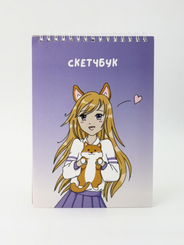 Скетчбук Аниме «Love corgi girl», 14х20 см, плотность 100 гр