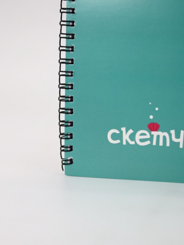Скетчбук «Mermaid», green , 14х20 см,  плотность 100 гр