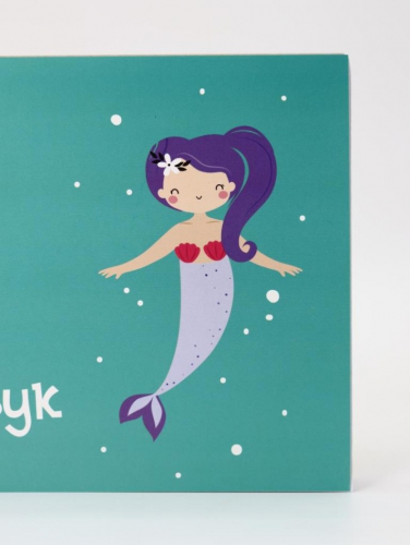 Скетчбук «Mermaid», green , 14х20 см,  плотность 100 гр