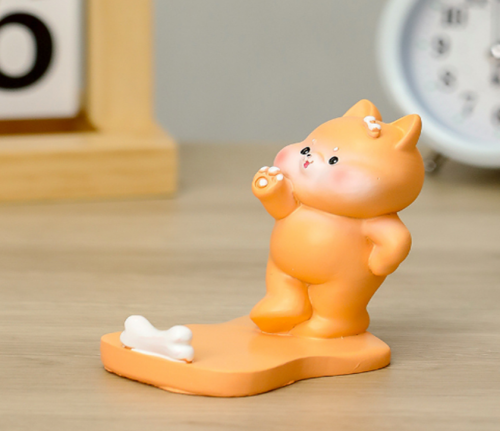 Подставка под телефон/планшет «Hamster white bow», orange (8 см)
