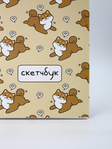Скетчбук Аниме «Many shiba inu love», 14х20 см,  плотность 100 гр