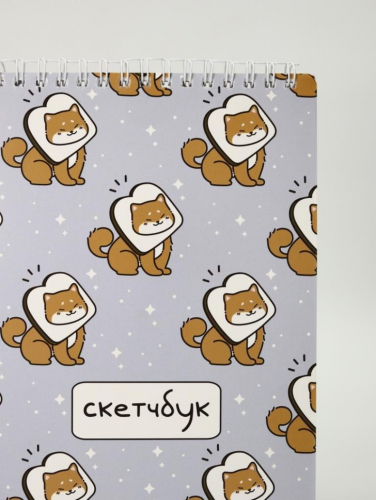 Скетчбук  Аниме «Many shiba inu sandwich», 14х20 см,  плотность 100 гр