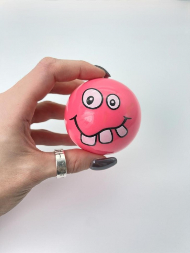 Мялка - антистресс «Funny face», pink