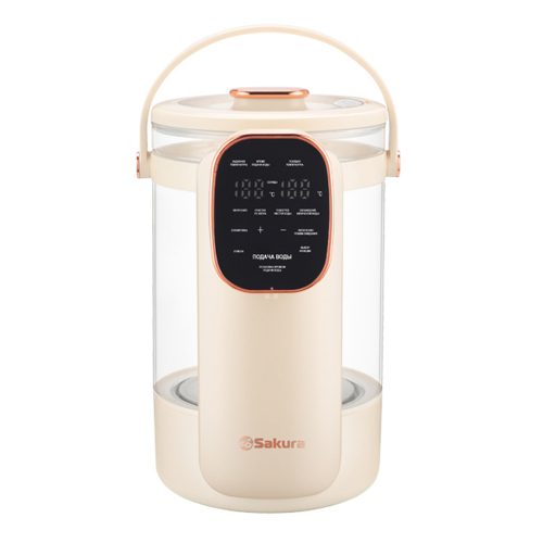 Термопот 3л стеклянная колба, LCD сенсор, SA-1375W Premium, белый
