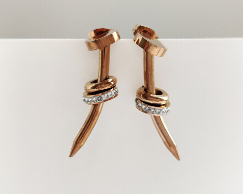 Серьги из стали Гвоздь