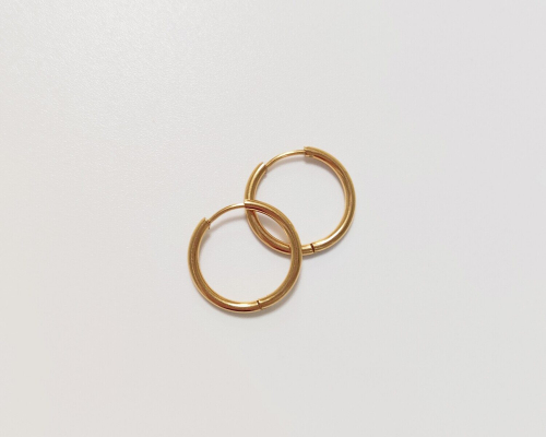 Серьги-кольца из стали