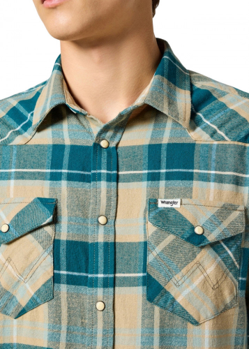 Рубашка мужская FLANNEL WESTERN SHIRT CHINCHILLA, WRANGLER