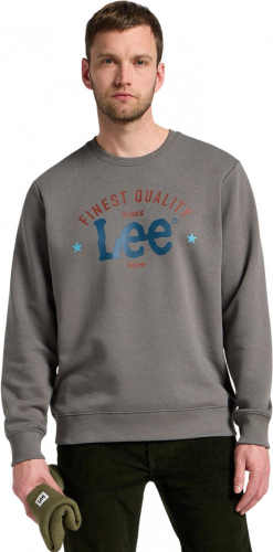 Джемпер мужской LOGO CREW SWS GREY HEATHER, LEE
