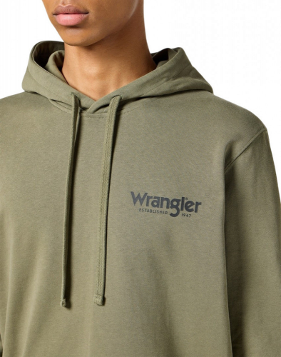 Джемпер мужской GRAPHIC HOODIE DUSTY OLIVE, WRANGLER