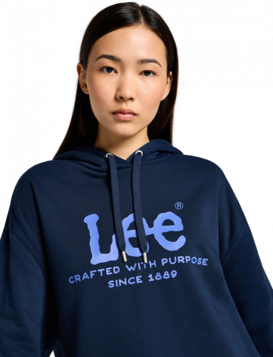 Джемпер женский LOGO HOODIE EMPEROR NAVY, LEE