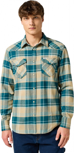 Рубашка мужская FLANNEL WESTERN SHIRT CHINCHILLA, WRANGLER