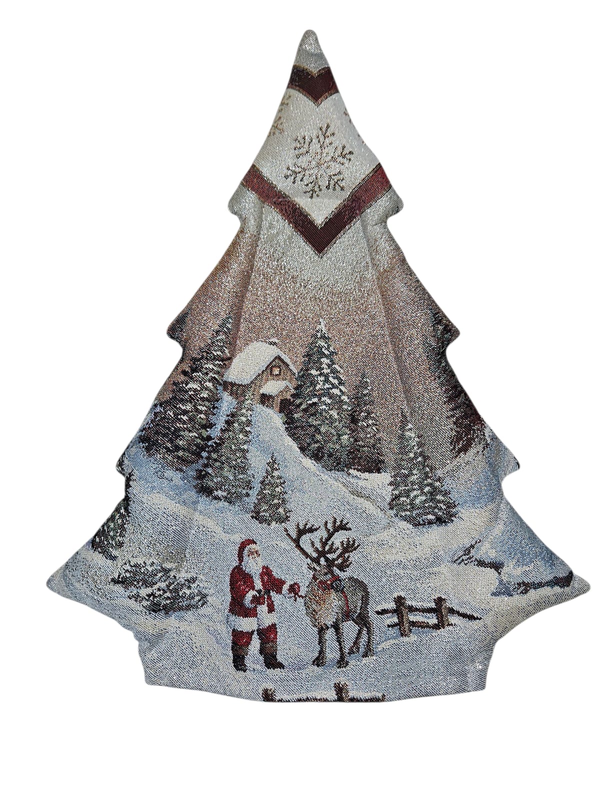 Ель Евро ВБ Санта Снежинки/гобелен Чехол на бутылку 2415625