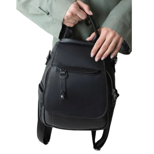 Женский кожаный рюкзак 318 BLACK