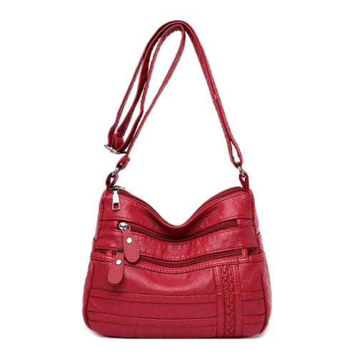 Женская кожаная сумка 558 RED