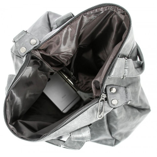 Женская кожаная сумка 9345 GREY