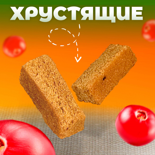 Хрустики б/с с КЛЮКВОЙ 100гр.