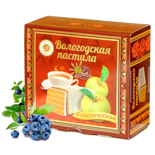 Пастила яблочная с черникой 150гр.