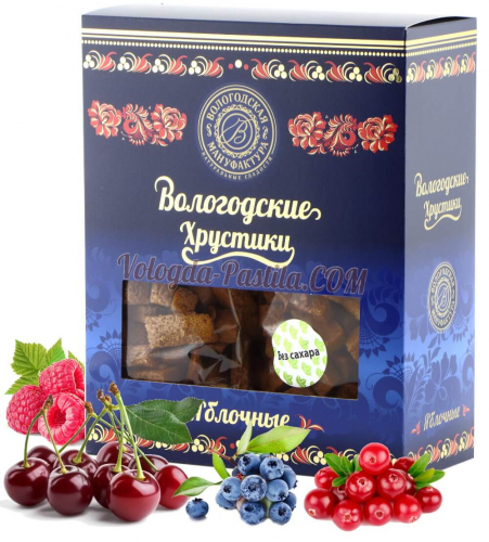 Хрустики яблочные без сахара ассорти 400 гр.