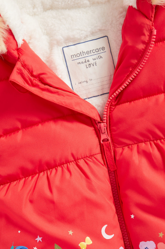 Куртка детская SR RED BOARDER PRINT COAT, Mothercare