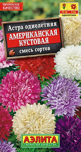 Цв. Астра Американская кустовая, смесь 0,2 г ц/п Аэлита