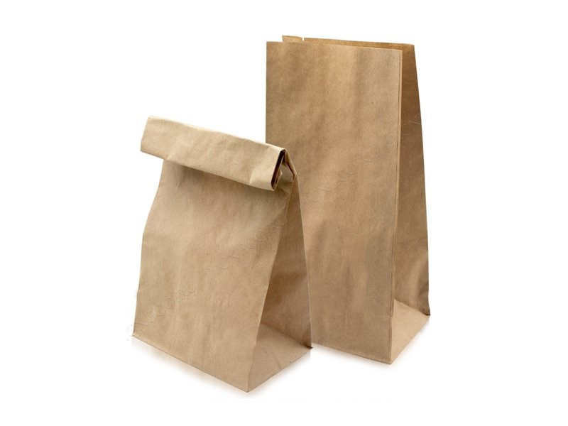 4000M Бумажный крафт пакет без ручек, с прямоугольным дном 80*50*170 мм