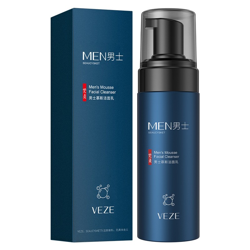 Мужская пенка-мусс для умывания с дозатором VEZE, 150 гр.
