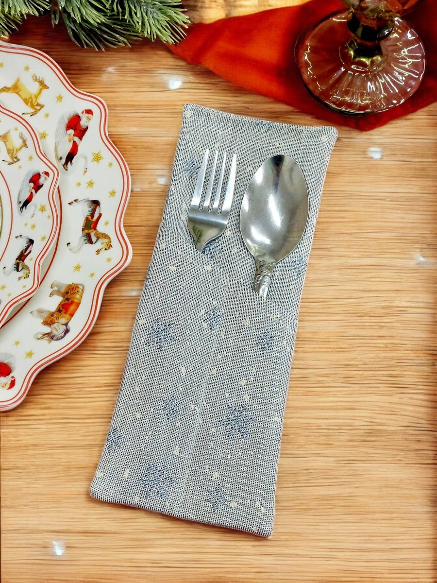 Конверт для Сервировки ( комплект 2 шт ) Северные олени Снежинки 2416665 серебро