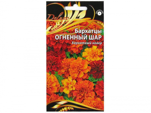 БАРХАТЦЫ Огненный шар, отклоненные DeLuxe Цв.пак (10шт)