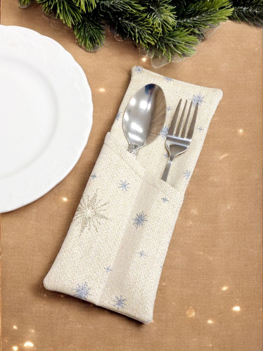 Конверт для Сервировки ( комплект 2 шт ) Лесные друзья у кормушки Снежинки 2415758