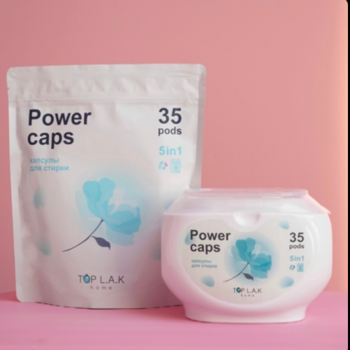 Капсулы для стирки POWER CAPS BLUE 5 в 1 (refill)