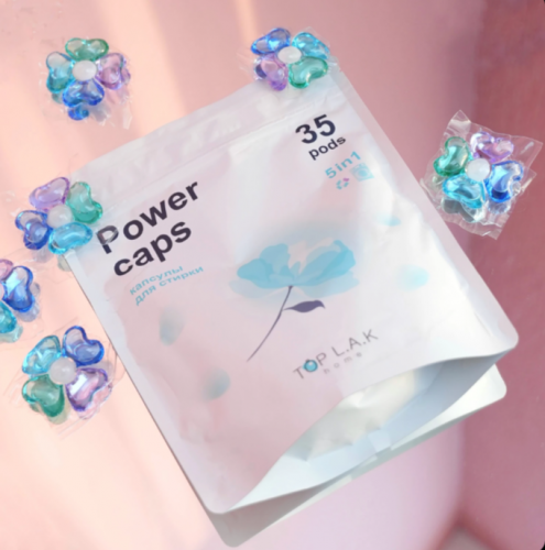 Капсулы для стирки POWER CAPS BLUE 5 в 1 (refill)