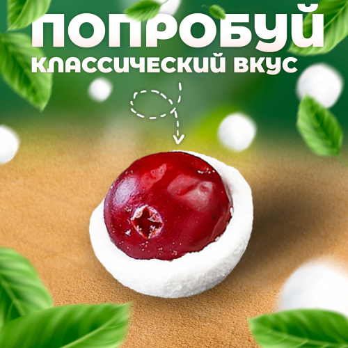Клюква в пудре из Вологды со вкусом мяты 125гр.