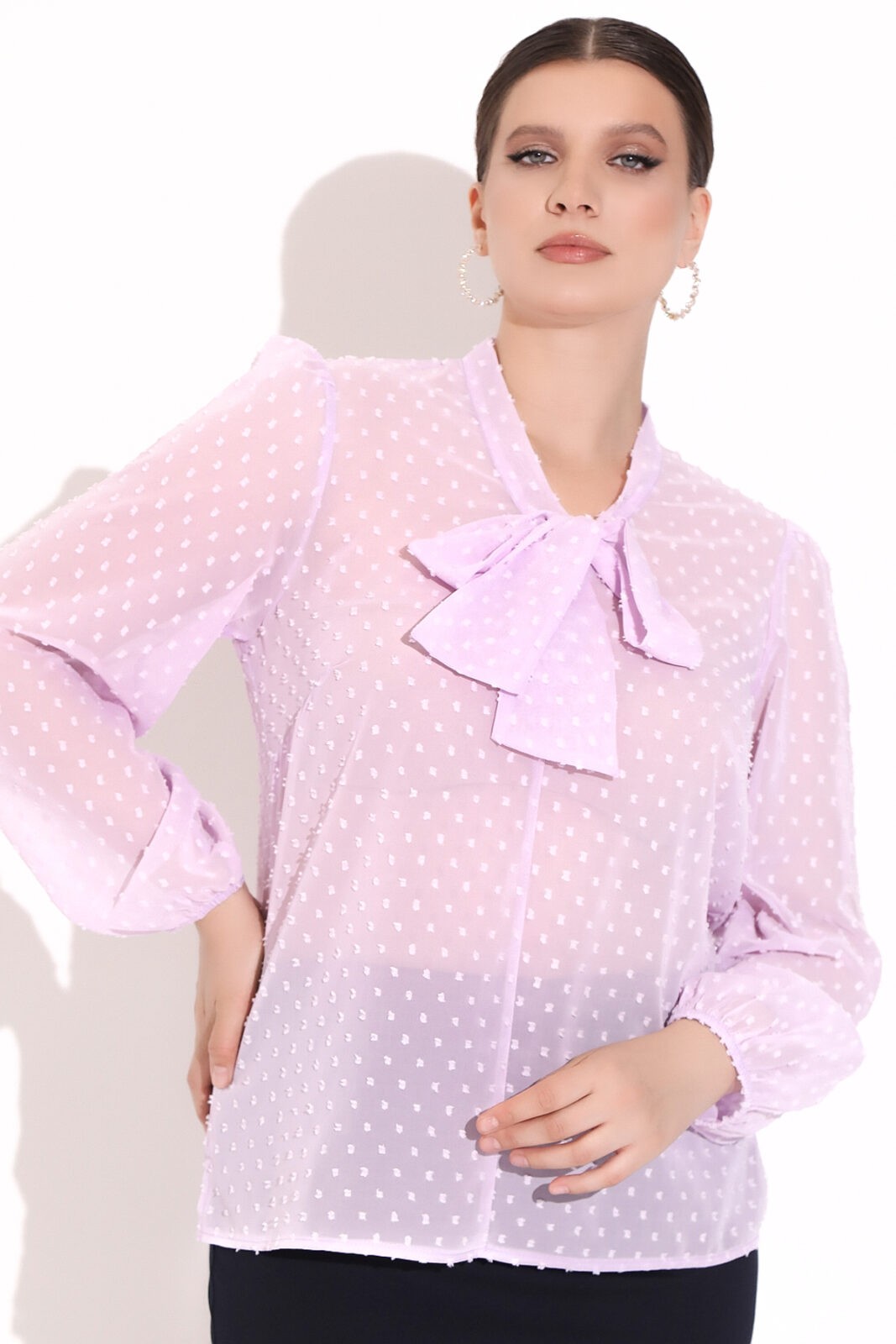 СТ. ЦЕНА 1140 руб//Блузка Бант (сакура)