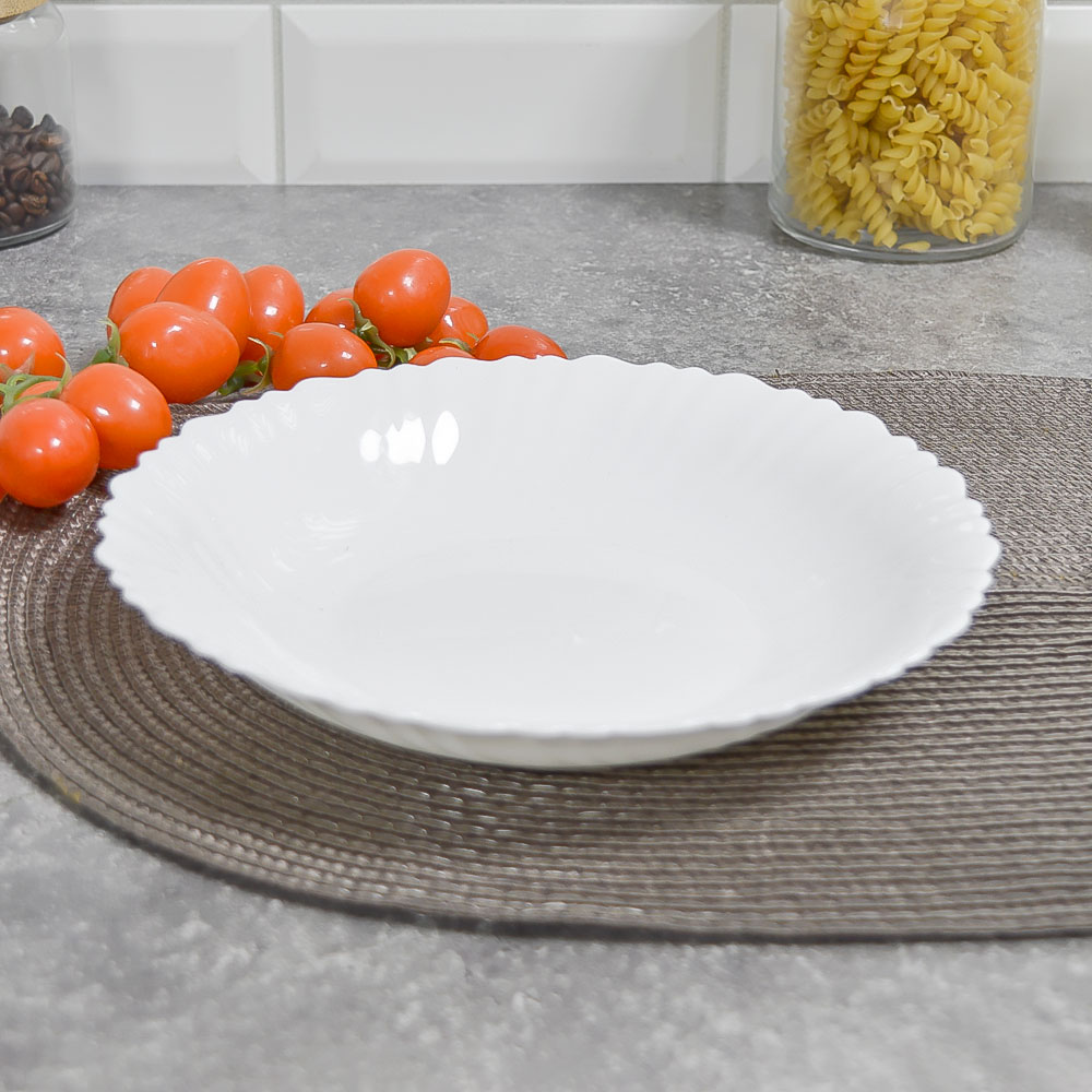 Тарелка суповая 21,5см Без деколи, стеклокерамика